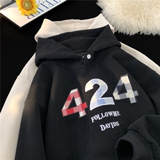 ！2025秋冬新款宽松学生贴布绣连帽卫衣815A-W2240-P60控88，男装卫衣，星座815A