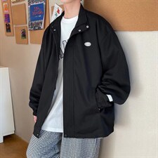 拉链潮流夹克潮男春季双层宽松立领夹克W1044P50，男装夹克，星座1116-2