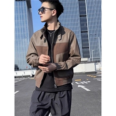 简约气质ins皮衣新款时尚文艺日系百搭慵懒原宿潮流流行，男装皮衣，星座506A