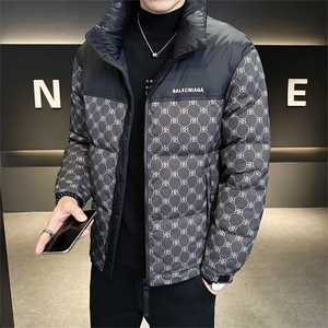 羽绒服男2025冬款时尚印花保暖白鸭绒男外套上衣B317/5808/P175图片
