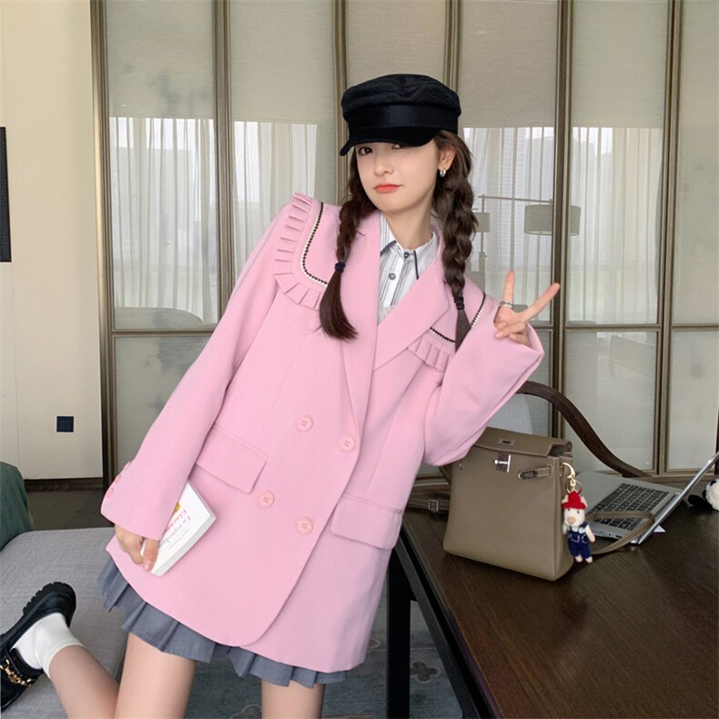 现货春秋装新款设计感可脱卸披肩领小香风西装女182-8508P135K188,女装西装,浙宝182A