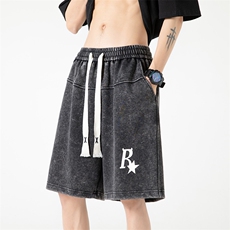 来袭！320重磅水洗做旧春夏新款拼接短裤休闲裤XD22909-P45，男装休闲裤，电商A042