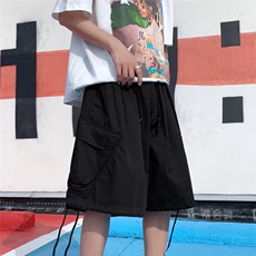 休闲直筒五分裤男夏季宽松百搭阔腿短裤高街裤子ins潮DK901-p33，男装休闲裤，星座1008-1