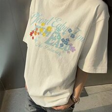 美式潮牌重磅刺绣短袖t恤宽松百搭纯棉情侣上衣KTX5529，男装T恤，星座208-5