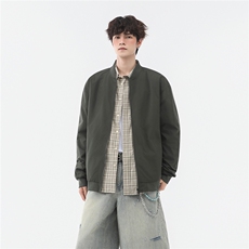 美式高阶秋季棒球服飞行员夹克休闲痞帅百搭情侣外套J54667TP35，男装夹克，电商A247