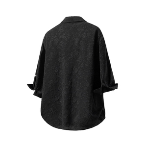 港风花型七分袖衬衫男大码M-5XL风情侣衬衫男QCS7023P45控68图片