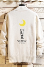 M18047-P45加绒款-P65半高领毛衣男士大码针织衫男毛线衣男线衫，男装针织衫/毛衣，电商A040A