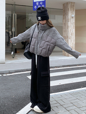 2025现货主推70毛双面呢拼90白鸭绒羽绒服210-6398-P295-K428，女装羽绒服，浙宝210（原浙宝191）
