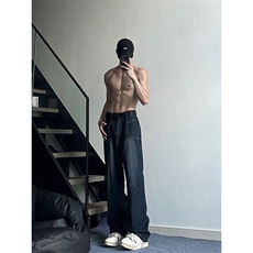 美式hiphop微渐变修身直筒牛仔裤控价68，男装牛仔裤，星座310A-4