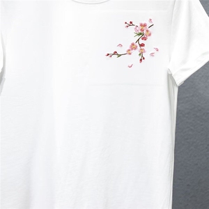 春夏季新潮纯棉体恤男装情侣潮流半袖衣服潮牌梅花刺绣短袖t恤图片