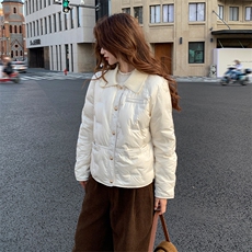 现货主推2025冬季新款90白鸭绒羽绒服女短款外套1530-P215K349，女装羽绒服，欣美人
