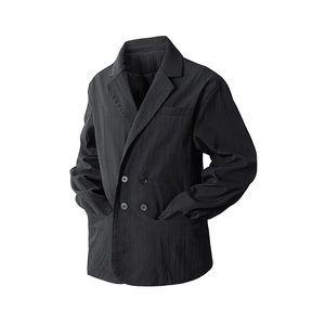 得物二开 复古高级感西服外套男秋季潮流小众休闲衬衫JK1248-P70图片