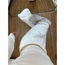 毛绒大口袋休闲裤裤子女冬季新款宽松加绒阔腿拖地裤LB31544-P55，男装卫衣，星座1008