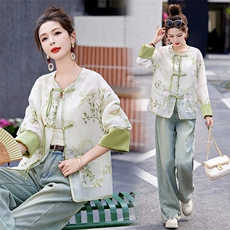 新中式刺绣盘扣薄款外套女春夏2024新款国风撞色高级感防晒衣上衣，女装短外套，众宇琦