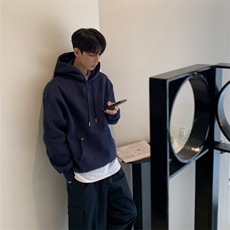 816B-WY016-P65春季ins韩学生中性纯色连帽卫衣韩版休闲百搭，男装卫衣，星座816B