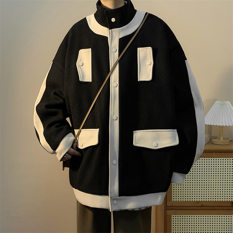 男士秋装新款工装夹克外套开衫口袋夹克衫青少年上衣JK07717-P78,男装夹克,星座308B-1