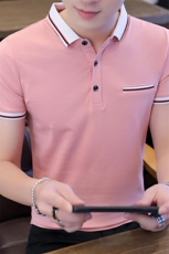 8011-P30polo衫男短袖夏季t恤潮流时尚上衣宽松翻领半袖男装，男装Polo衫，电商D310B