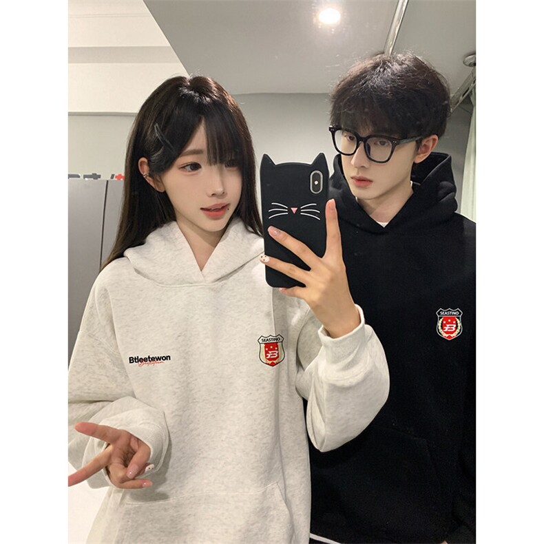 抖音得物二开现货供应春装重磅美式高街宽松连帽卫衣DL3001,男装卫衣,电商A486-1