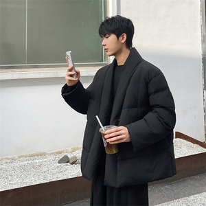 YR099-P235 【有报告】90白鸭绒羽绒服短款v领男士大码面包服图片