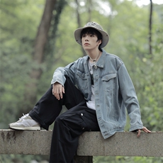 日系cityboy水洗牛仔夹克男款牛仔衣水洗外套217-2-JK23153-P65，男装工装外套，星座217-2