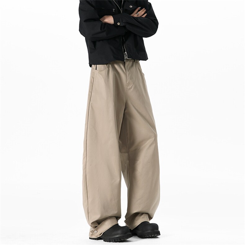 2025春季白色裤子休闲宽松弯刀裤A521特P45控78，男装休闲裤，电商A309