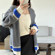 2025年秋季新款百搭女士套头开衫羊毛衫，女装羊毛衫，狄美羊绒