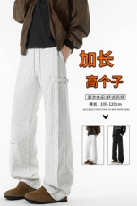 190加长版高个子卫裤男春秋宽松直筒阔腿运动裤休闲百搭KZ085P50，男装休闲裤，电商B312