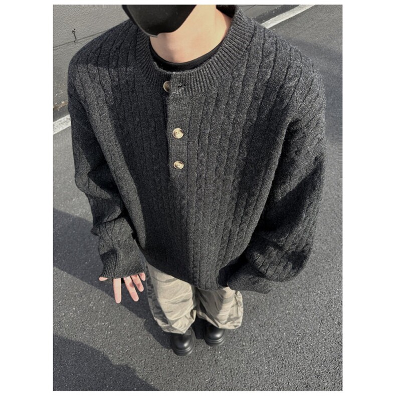 高级感慵懒风亨利领毛衣男士MY469-P50，男装针织衫/毛衣，星座1109-4