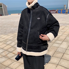 1港风羊羔毛休闲宽松大码M-5XL潮外套棉衣男YG7538P145控188，男装棉衣，星座226-2