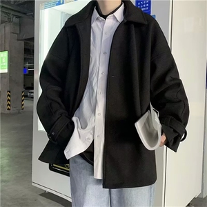 单排扣新款港风流行男西装领毛呢Y222P63图片