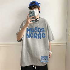 T362P26夏季新款美式纯棉短袖T恤ins衣服宽松半袖体恤字母印花，男装T恤，星座304A