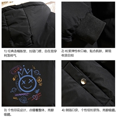 MY16180-P100加厚加绒连帽衣男大码服男面包服男砖墙挂拍，男装棉衣，电商A040A