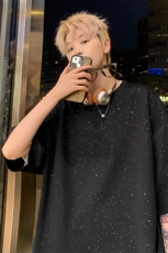量大优供视频300g重磅满天星短袖t恤男xxt200-特p19，男装T恤，电商B371