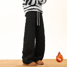加棉加厚长裤D7026-TP5578韩系高级感夹棉直筒阔腿棉裤男女，男装棉裤，电商A102