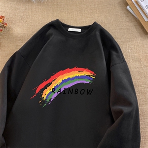 麂皮绒卫衣男大码重磅长袖t恤男 JW81064-P35图片