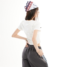 美式正肩短袖T恤女夏季新款基础款辣妹修身短款露脐上衣YD268-P30，男装T恤，星座509