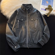 美式短款外套男秋冬潮牌高级感痞帅底特律工装夹克棒球服Y550，男装夹克，星座601-1