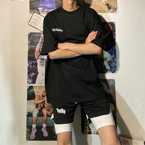 万针全刺绣工艺抖音得物高品质260克重磅纯棉双纱美式高街短袖T恤