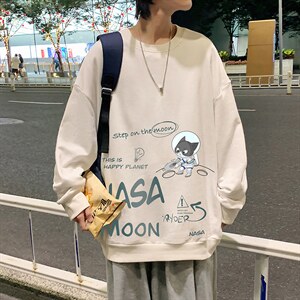 S6187-P28 加绒款-P33 秋季圆领卫衣男大码韩版宽松长袖外套图片
