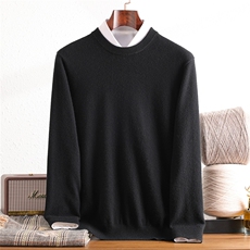 2025年秋季14针男圆领时尚百搭休闲，男装羊绒套衫，暖思纯羊绒