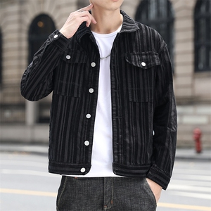 新款外套男韩版潮流休闲夹克男士灯芯绒秋季上衣服男9161图片