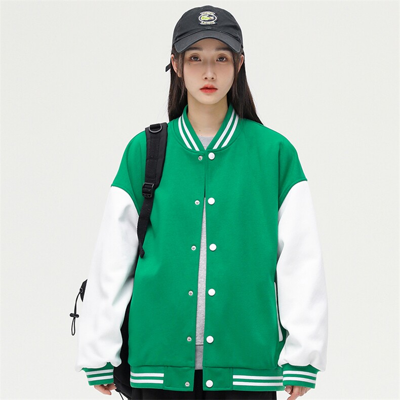 春秋季棒球服外套ins潮情侣学生休闲针织夹克 可二次开发DF32-P75图片