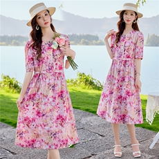 6310时尚印花连衣裙，女装连衣裙，倪叶myz