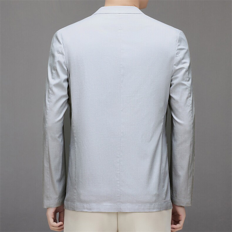 主推新款春夏男士高品质天丝亚麻西服中年轻薄休闲时尚小西装外套,男装西服,钱塘723