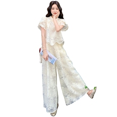 [现货】新中式上衣+阔腿裤两件套A886P165K235，女装套装/套裙，2C269