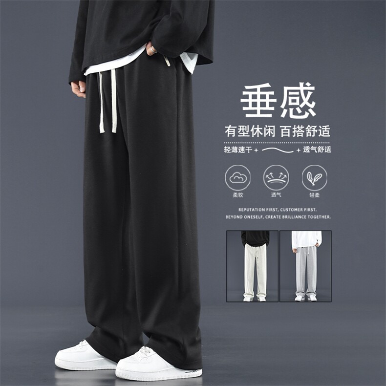 美式卫裤男款夏季休闲裤宽松百搭直筒运动裤子WK82-1特批-28图片