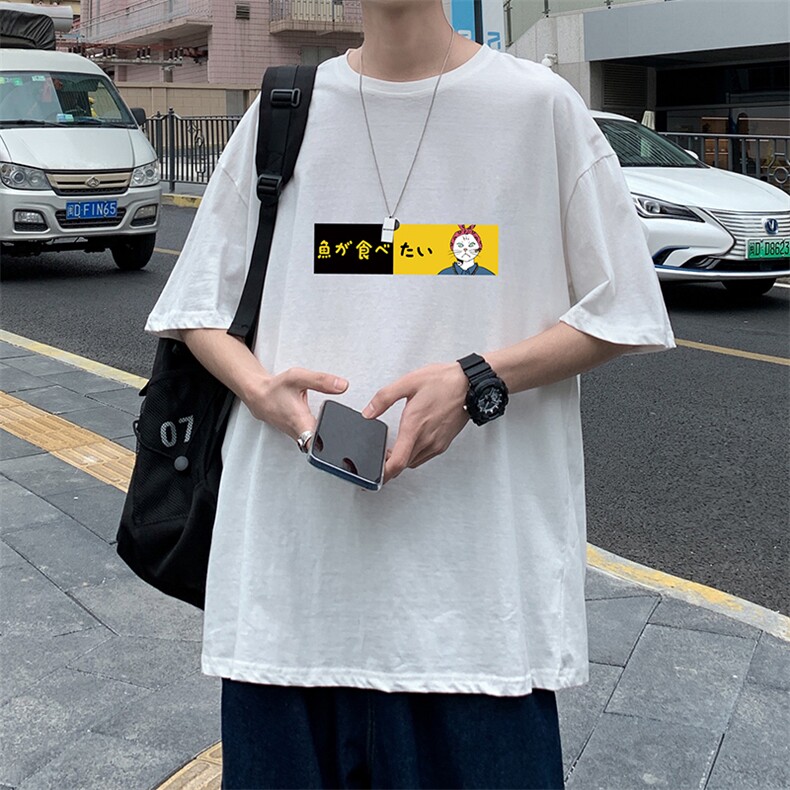 DX17012-P20纯棉短袖t恤男大码半袖打底衫宽松体恤衫港风,男装T恤,电商A040