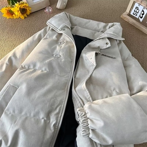 美式皮衣夹克男女冬季大码宽松潮牌棉服痞帅棉衣外套MF184-P108图片