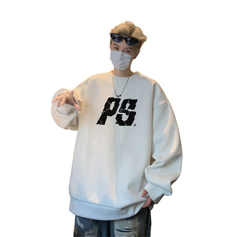 华夫格！华夫格上衣男圆领华夫格卫衣男大码长袖t恤男HY214-特P23,男装T恤,电商B367