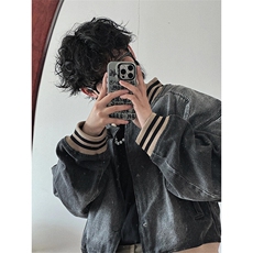 [有货]水洗牛仔外套棒球服夹克休闲百搭夹克JK8948特P78，男装工装外套，星座908-1